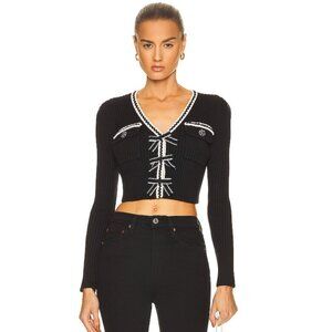 Self-Portrait Melange Knit Cardigan Sz S